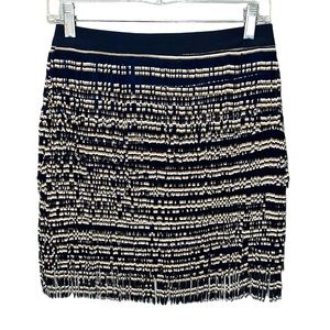 Endless Rose Women’s Fringe Skirt Size S Flirty Fun Blue